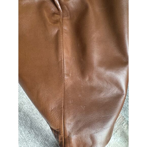 Antonio Melani Genuine Leather Skirt Brown Size Small – Pencil Midi Style - Picture 5 of 7